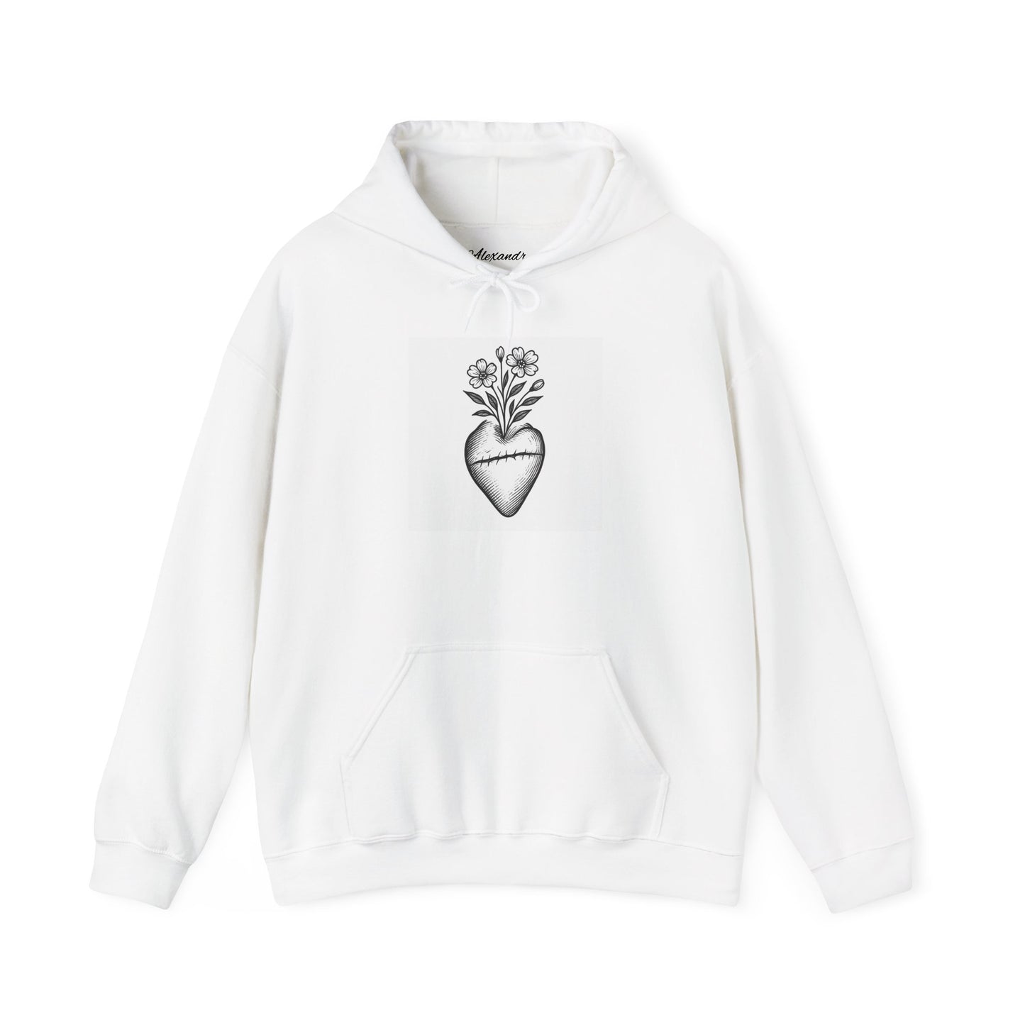 I Choose To Stay Heart & Flowers Hoodie: Cozy Unisex Sweatshirt