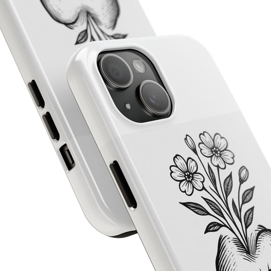 Floral Heart Tough IPhone15 Case