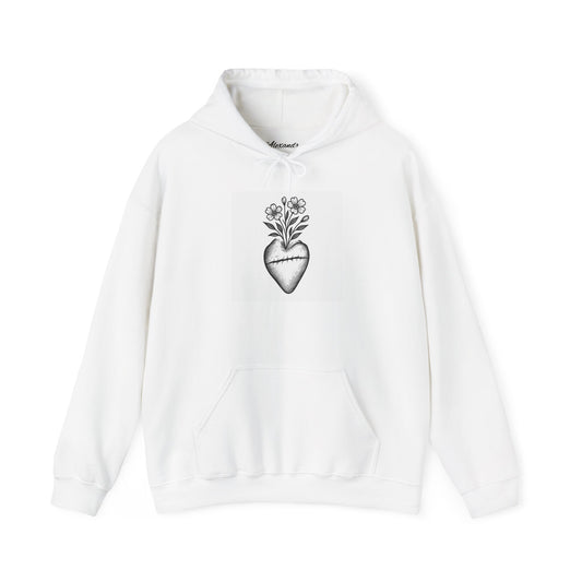 I Choose To Stay Heart & Flowers Hoodie: Cozy Unisex Sweatshirt